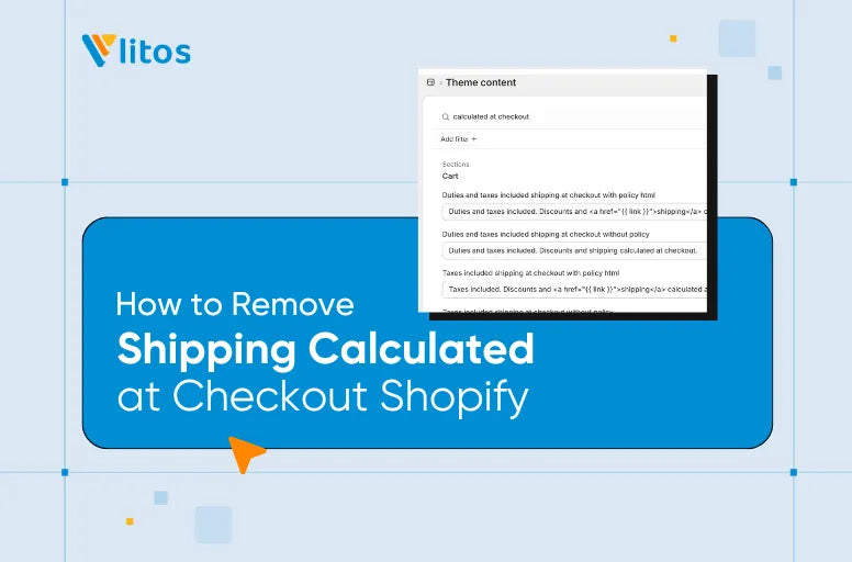 how to remove shipping calculated at checkout shopify