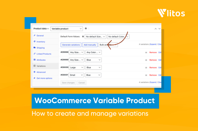 woocommerce variable product