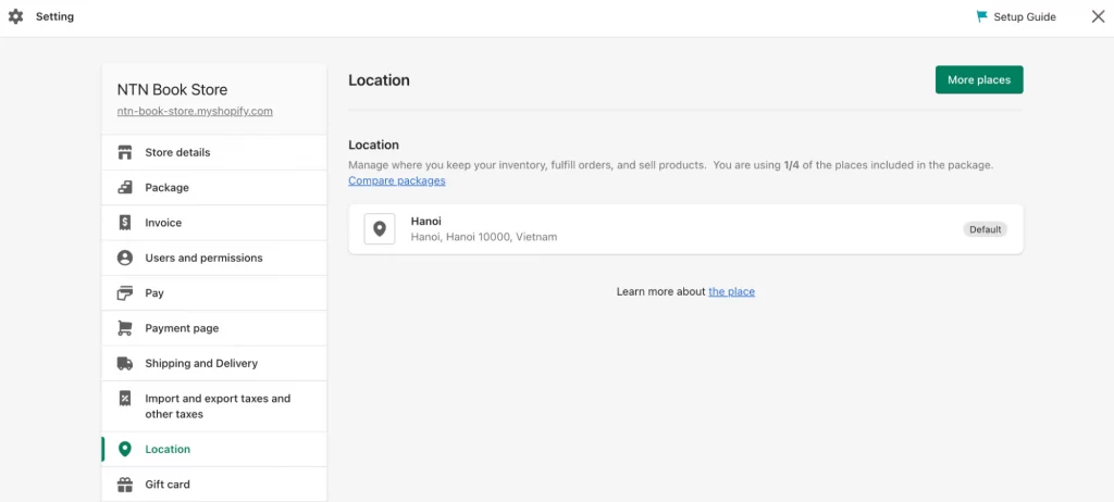 Add Your Shipping Location Address