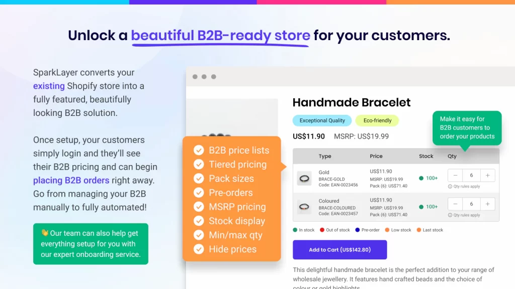 SparkLayer B2B & Wholesale
