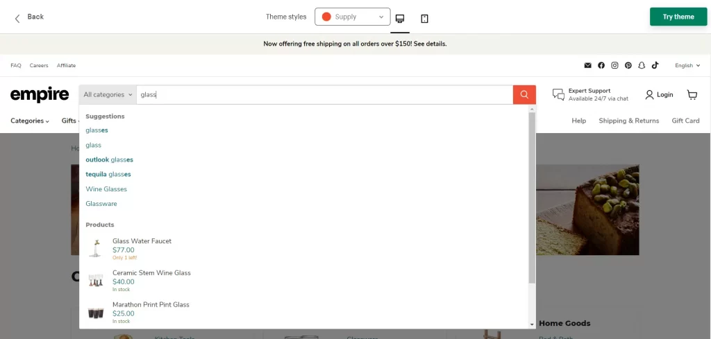 Empire’s Search Bar