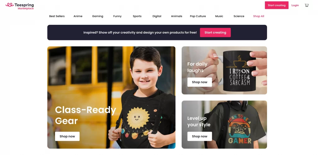 1 teespring marketplace