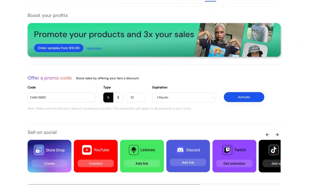 11 teespring promote product
