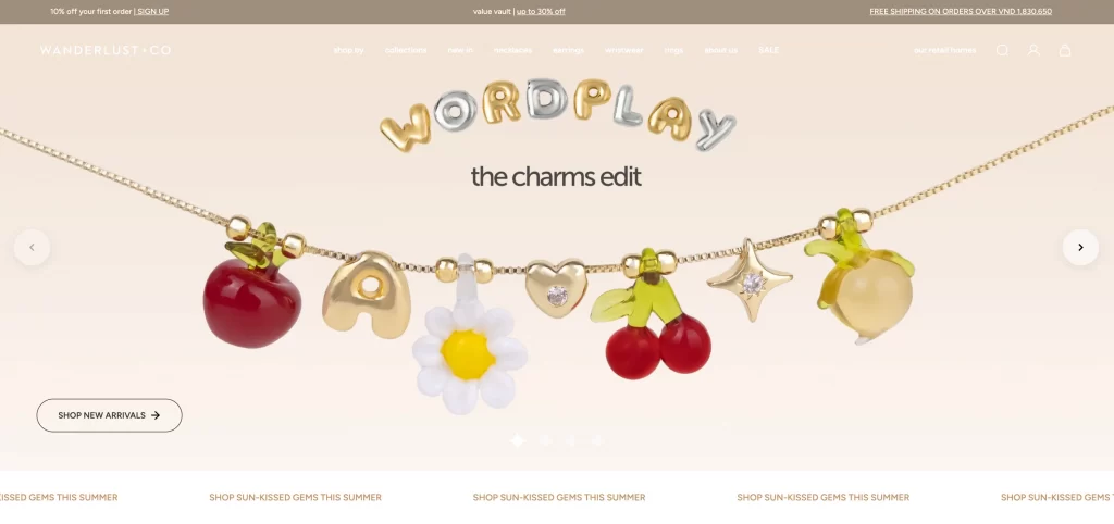 wanderlust co shopify jewelry stores