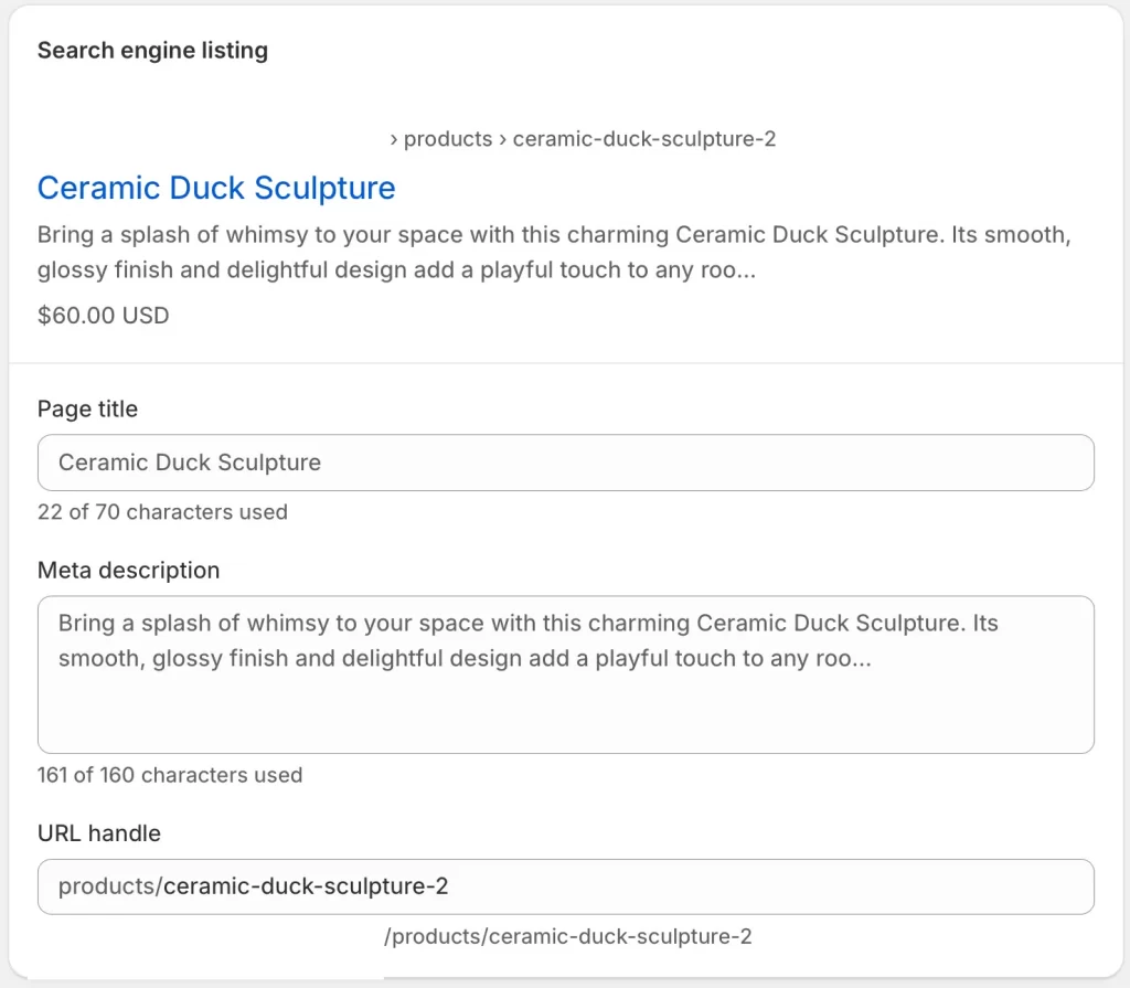 4 shopify product url