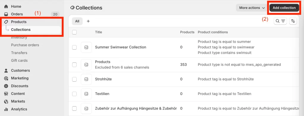 1 Create a Manual Collection