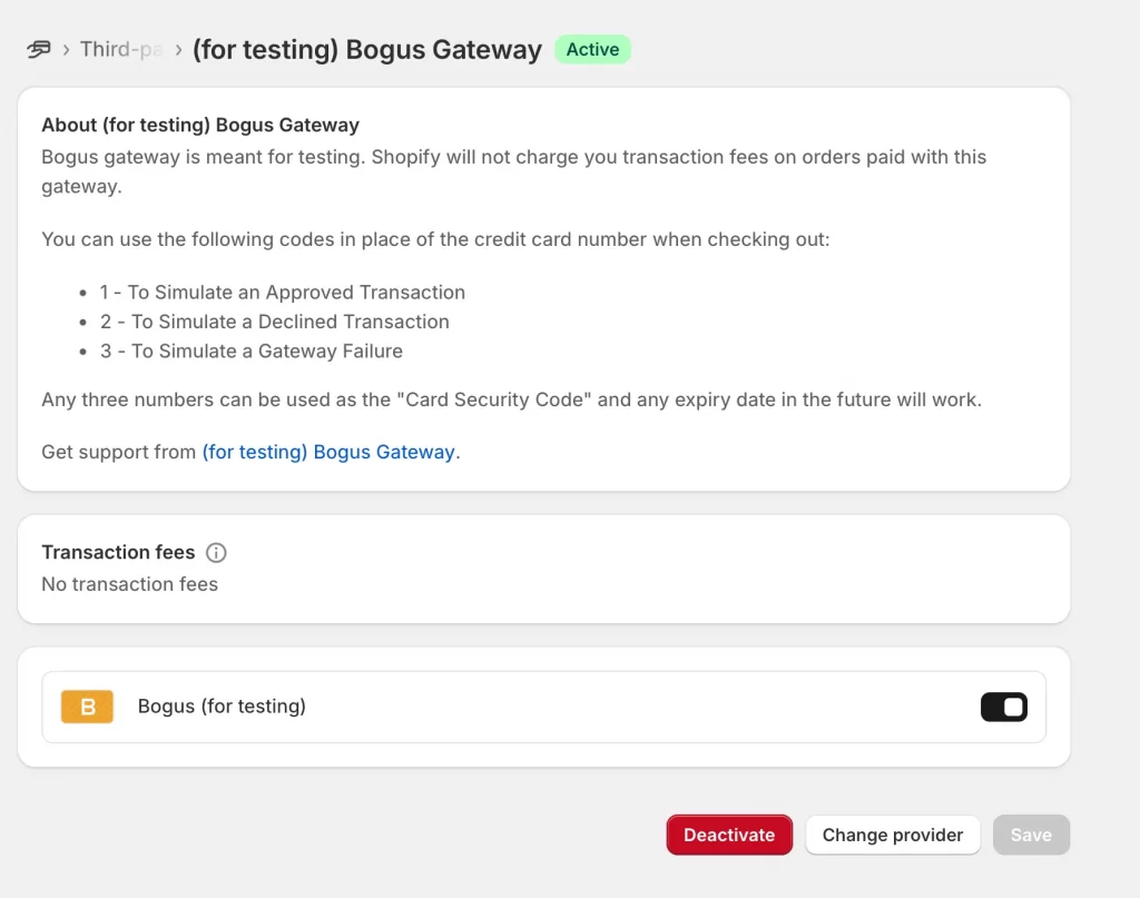 12 bogus gateway for testing