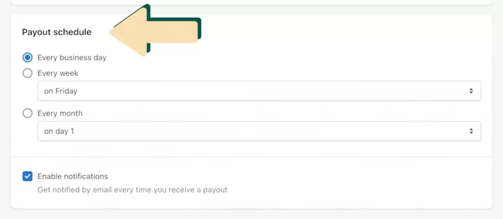 13 shopify payout schedule