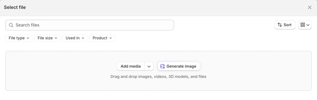 shopify media types