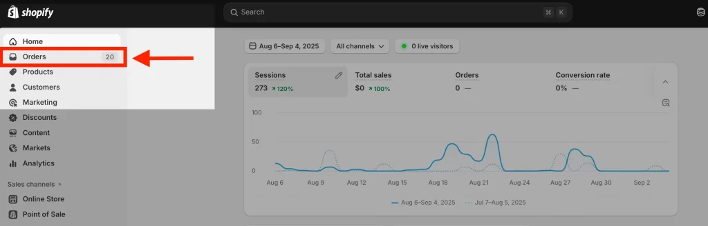 order shopify