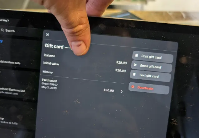 5 shopify pos gift card check