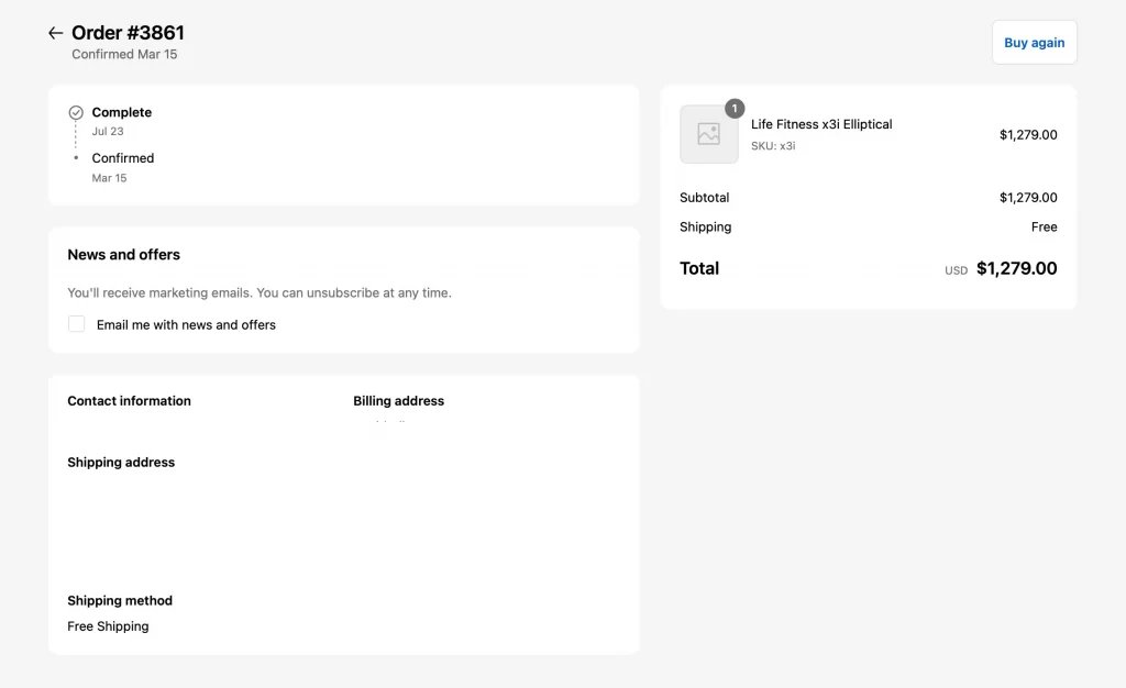 shopify order status page