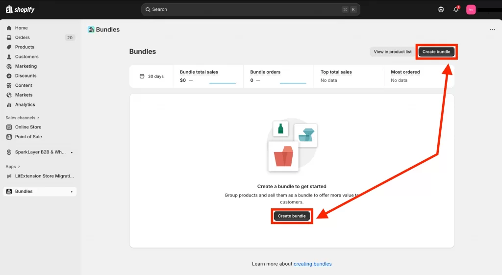 6 step create a new bundle