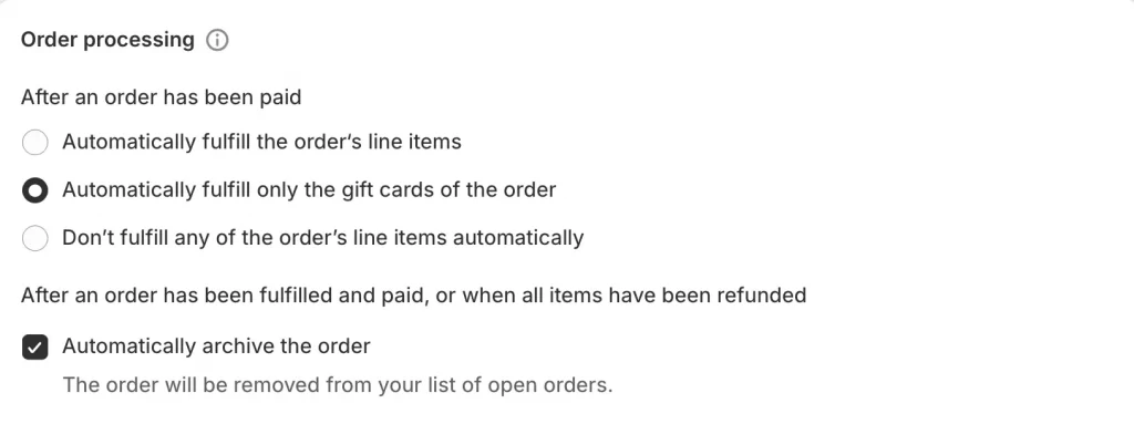 7 set up order processing