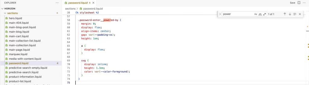 Search for {{ powered_by_link }} and delete this line