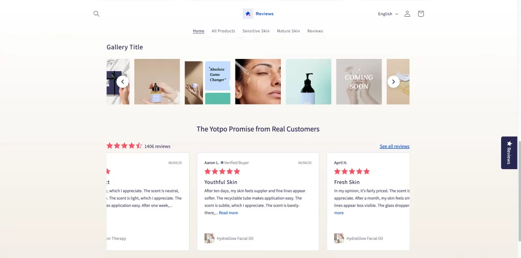 review on a website example