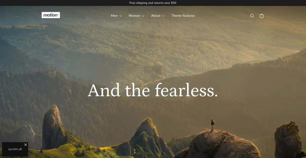 motion best shopify theme for digital products