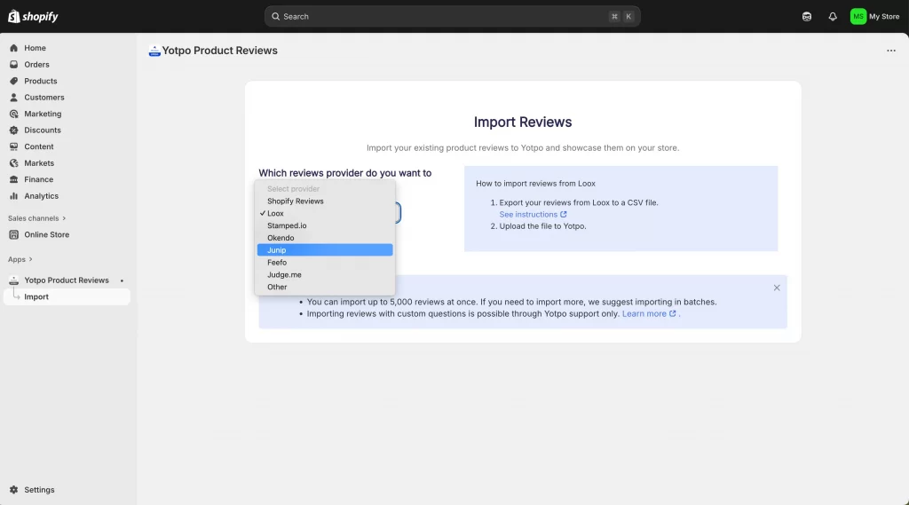 2 step 2 5 import review from other apps or tools