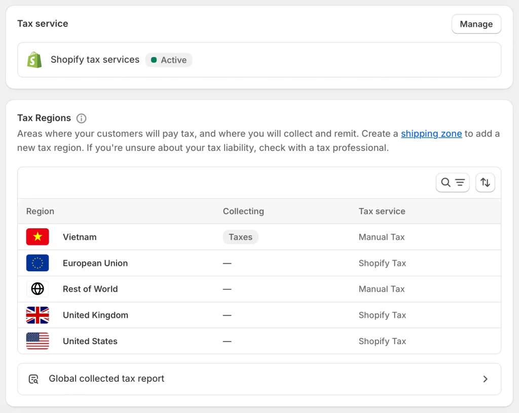 Taxes and duties on Shopify