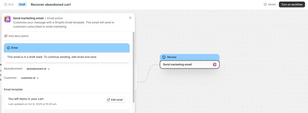 Step 4: Edit the Marketing Email Template