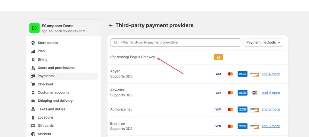 domain change store test