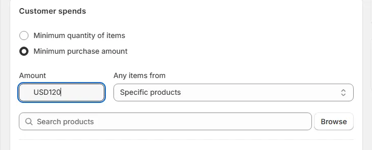 choose minimum spending