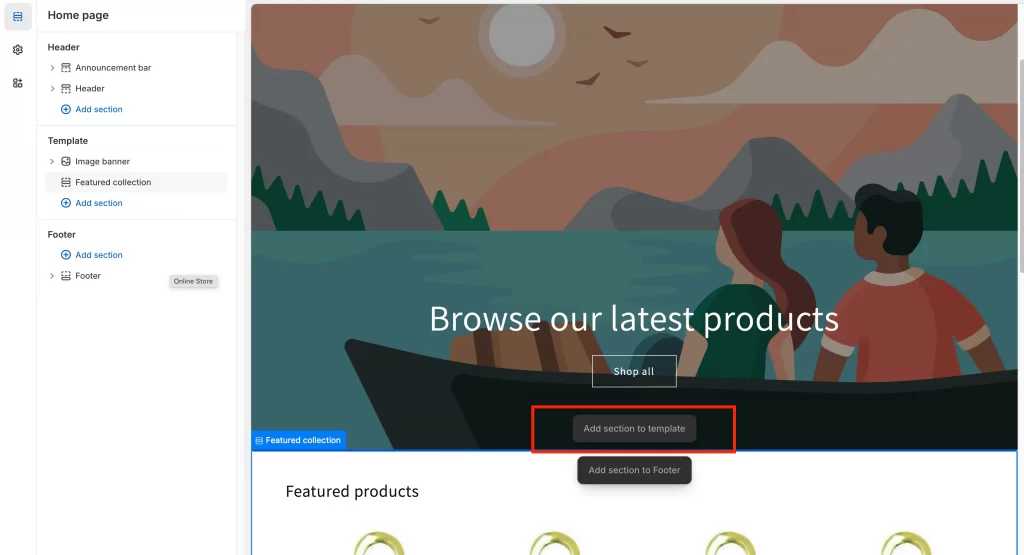 13 add new section to homepage to disply collection