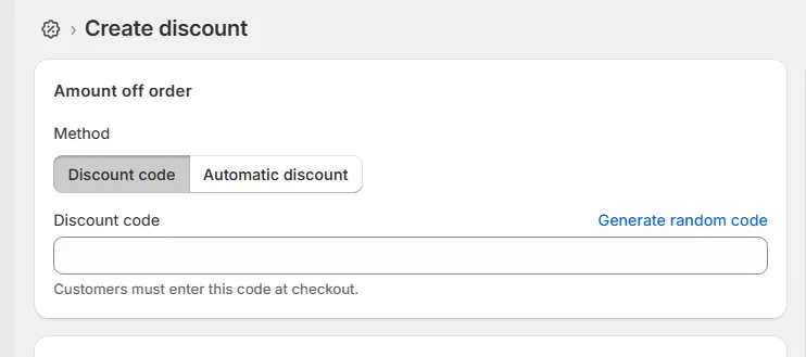 choose disccount method