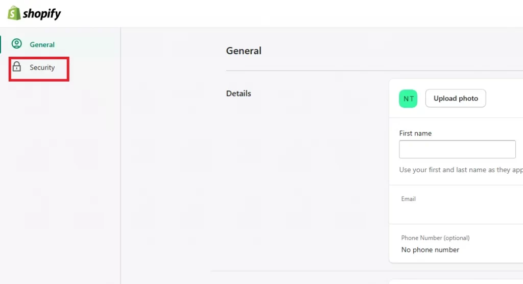 shopify security settings