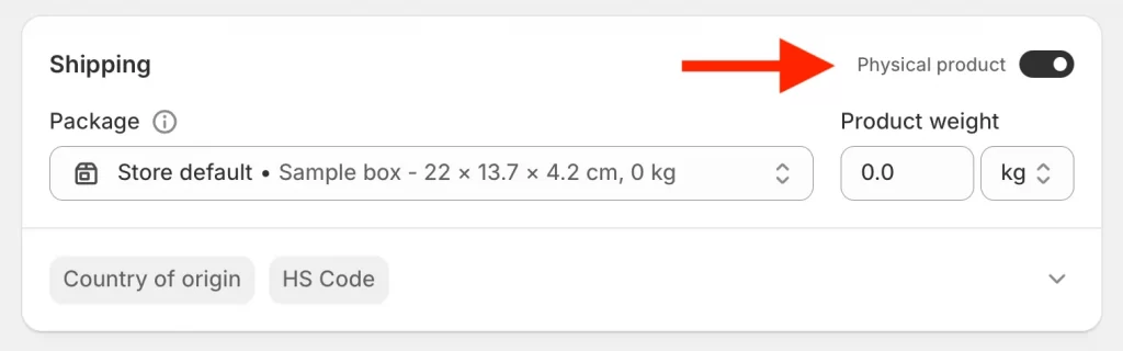 toggle not a physical product