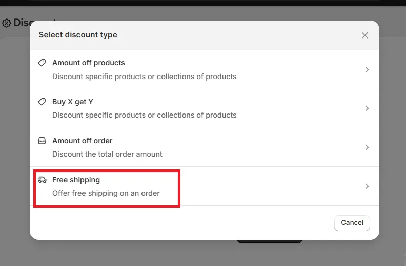 free shipping discount