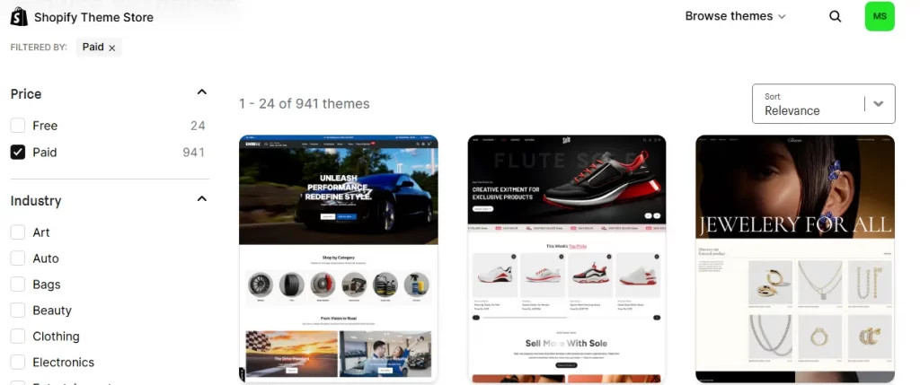 pick a premium theme