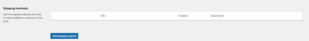 add shipping methods