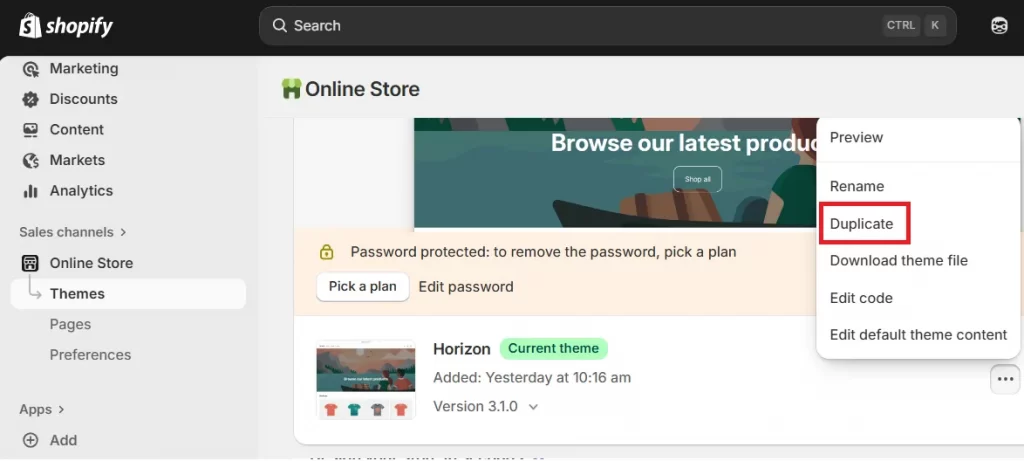 duplicate before editting