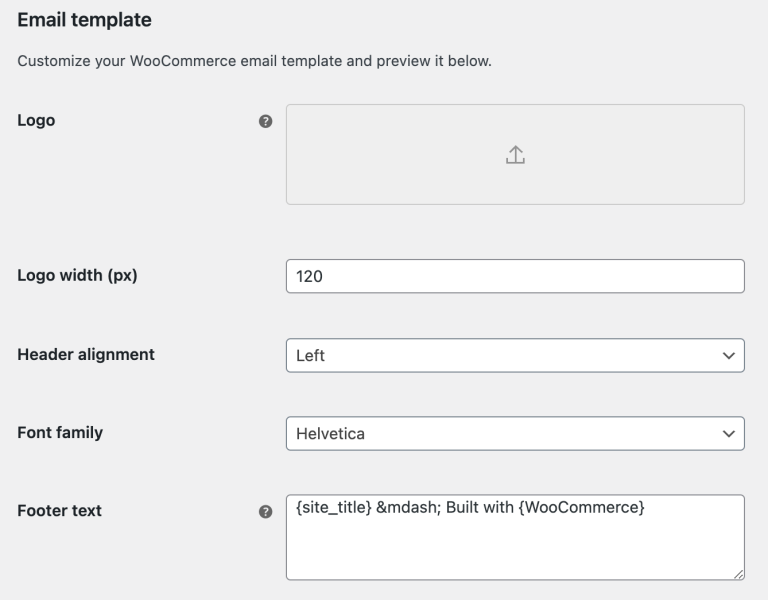 woocommerce email tempates