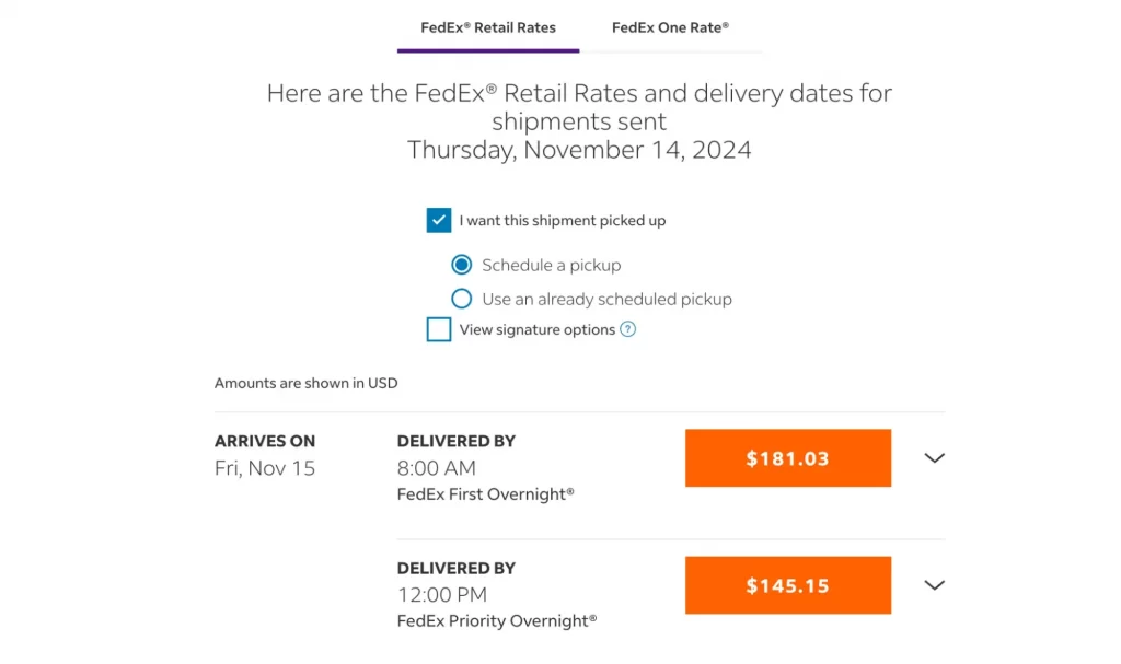 confirm shipping rules