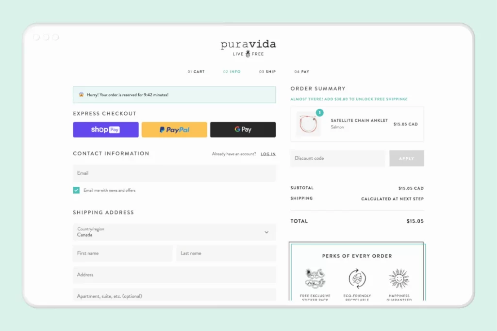 shopify basic checkout