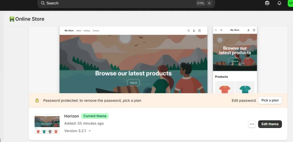 shopify trial themes