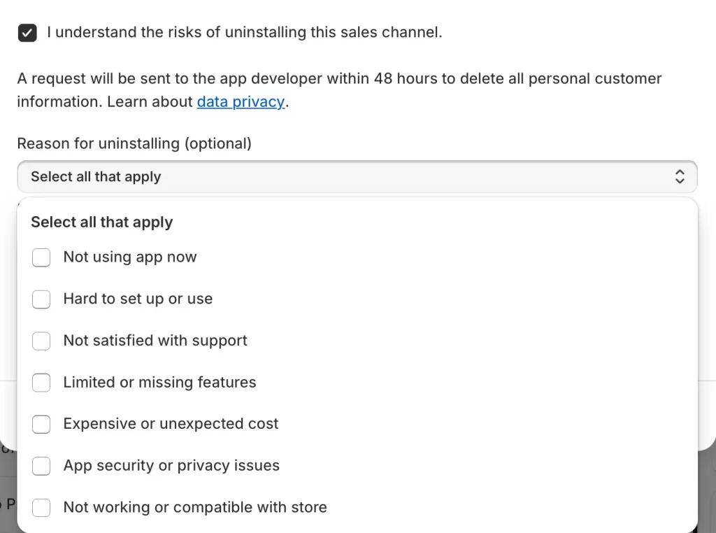 reasons for uninstalling