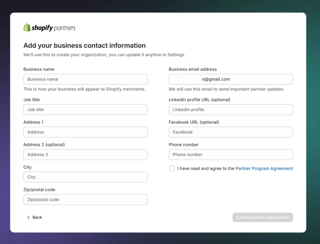 complete partner profile