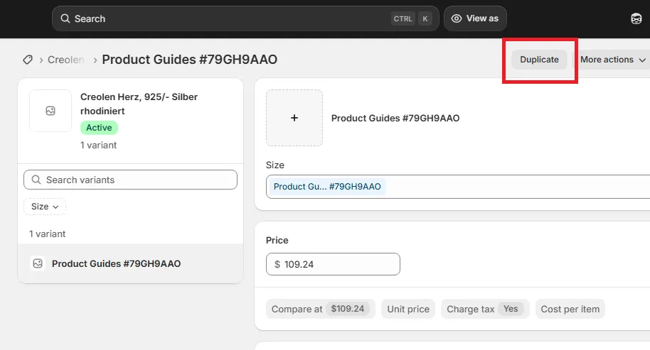 duplicate shopify variants