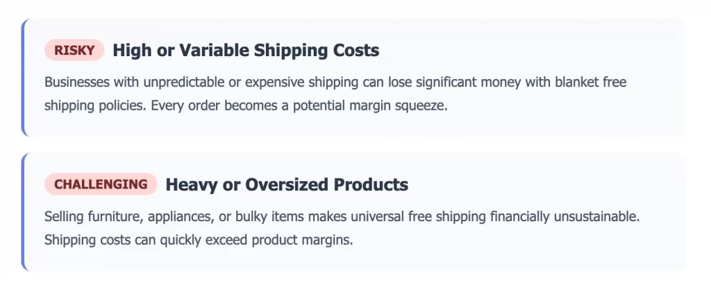 when not to use woocommerce free shipping