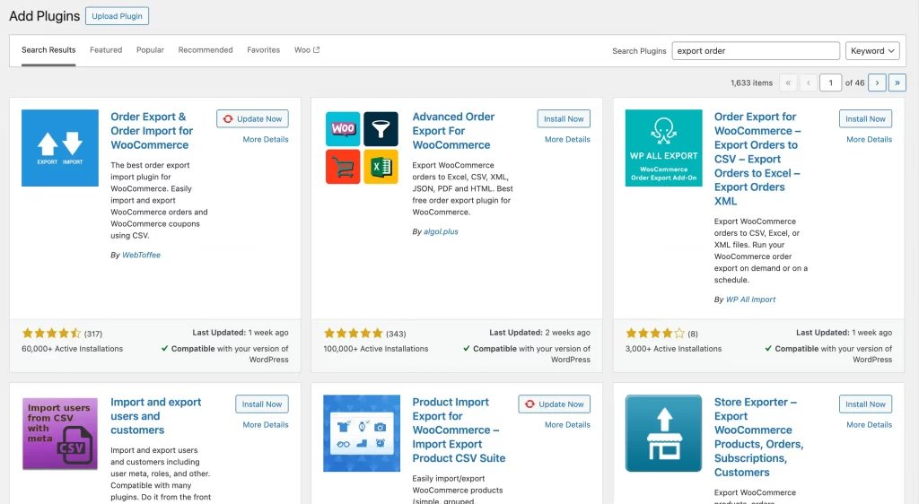 woocommerce export orders plugins