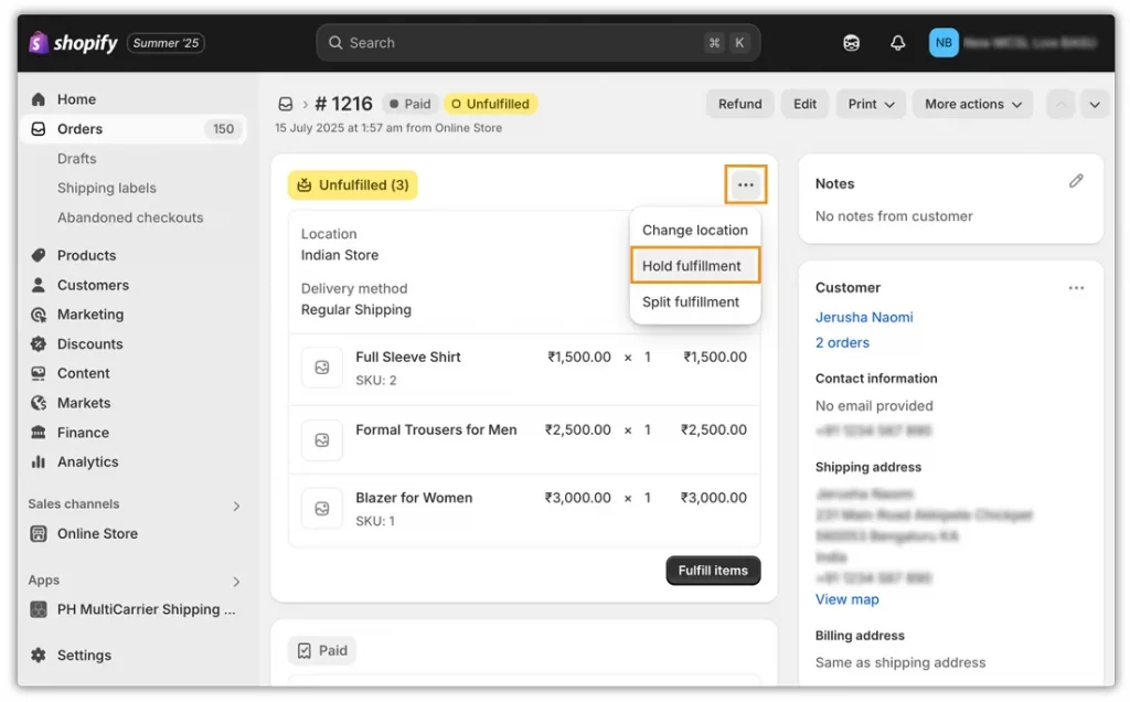 shopify split payment