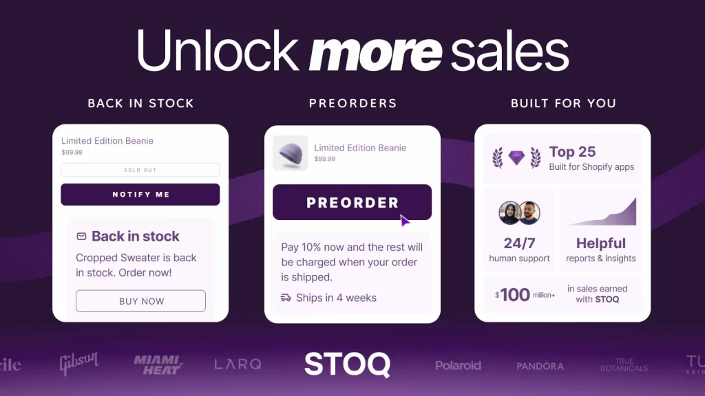 stoq pre-order app