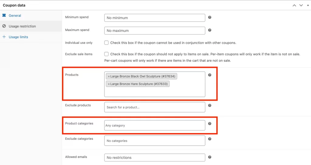 10 product-specific coupon