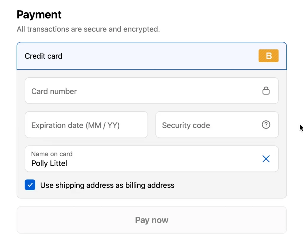 3 payment setting in theme
