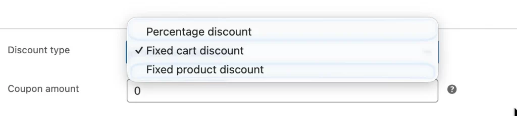 4 select discout type