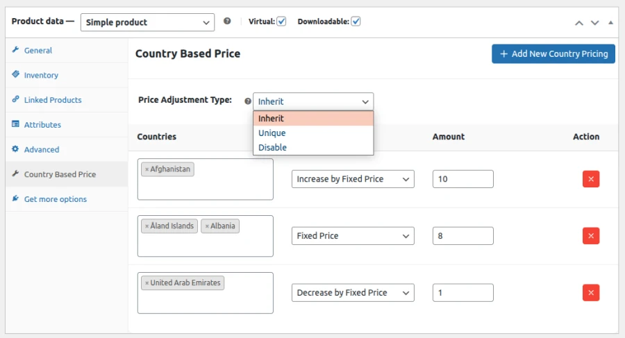 region specific pricing woo