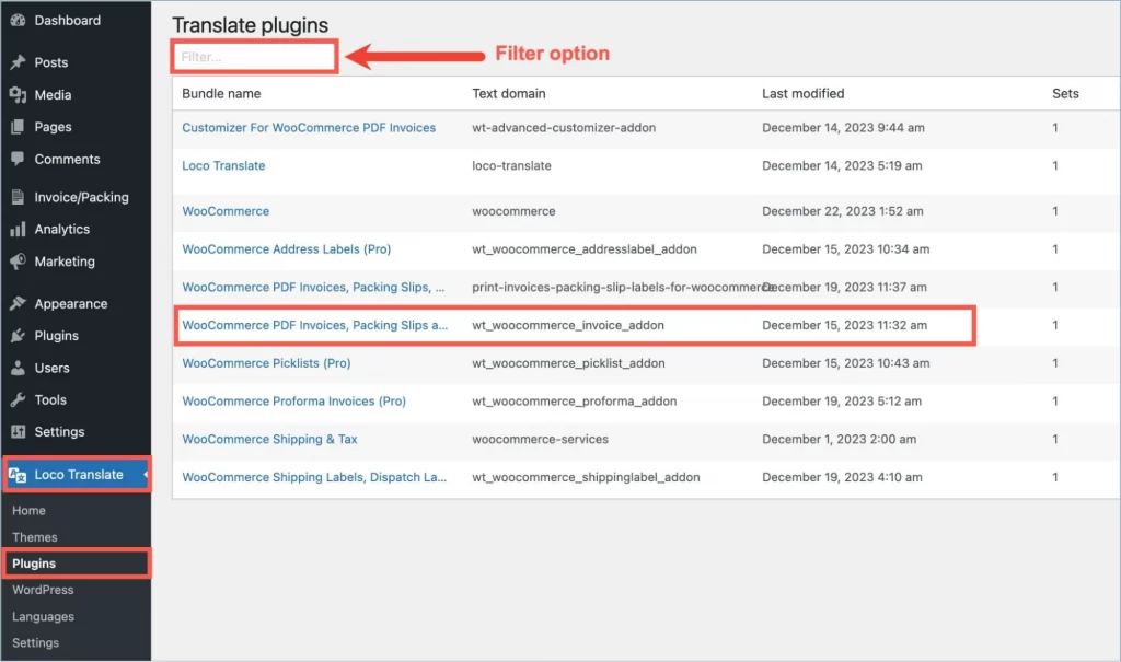 translate shipping info woo